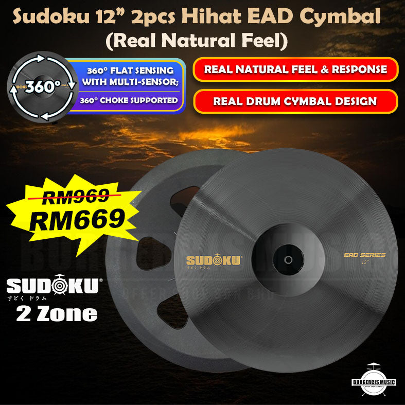 Sudoku EAD Electronic Drum Cymbal (360° Choke & Real Feel)