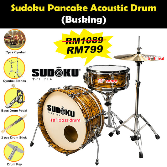 Sudoku Acoustic Drum Busking Pancake