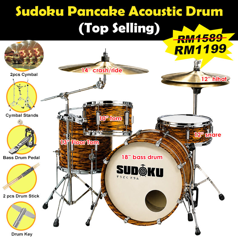Sudoku Acoustic Drum Busking Pancake