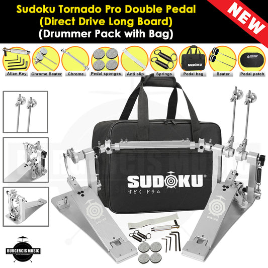Sudoku Tornado Double Pedal Twin Pedal Drum pedal (Direct Drive LongBoard) for Electronic Drum & Acoustic Drum