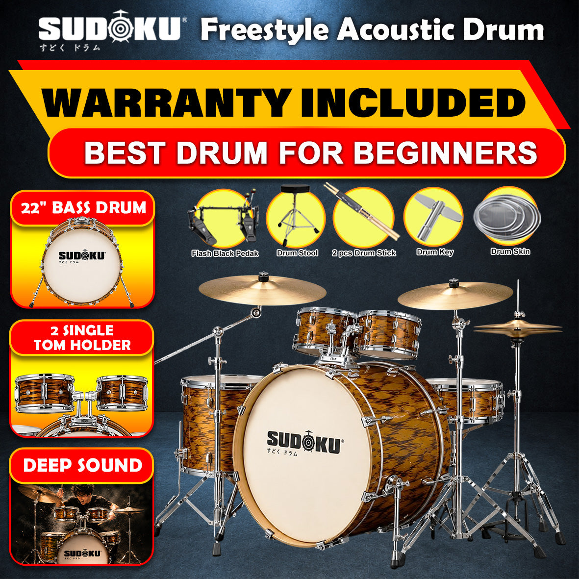 Sudoku Acoustic Drum Freestyle