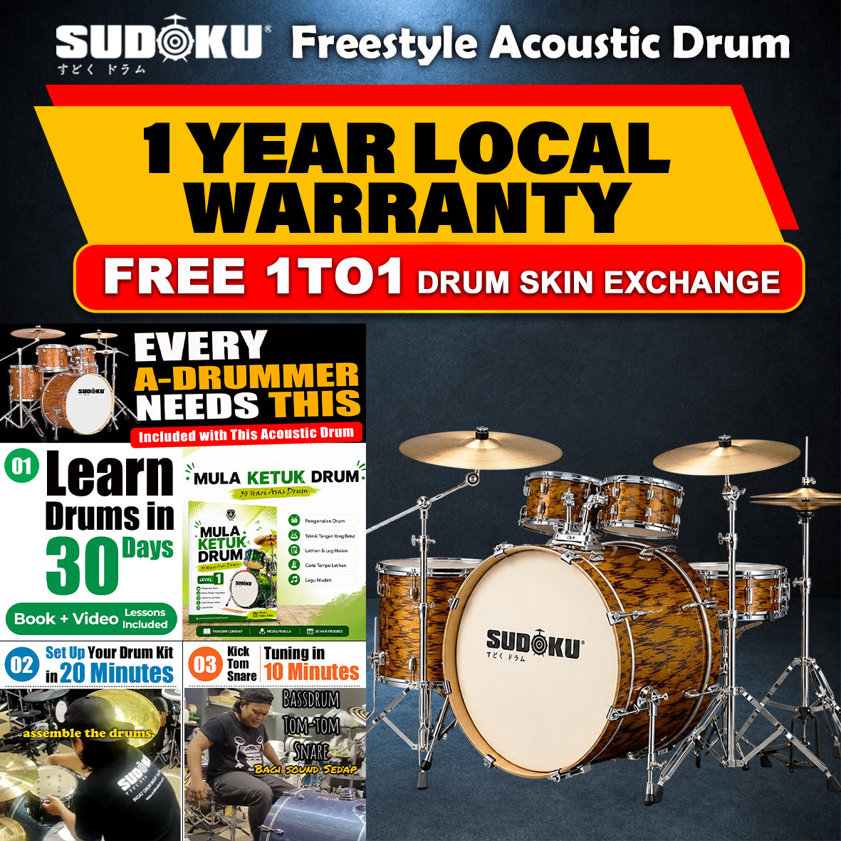 Sudoku Acoustic Drum Freestyle