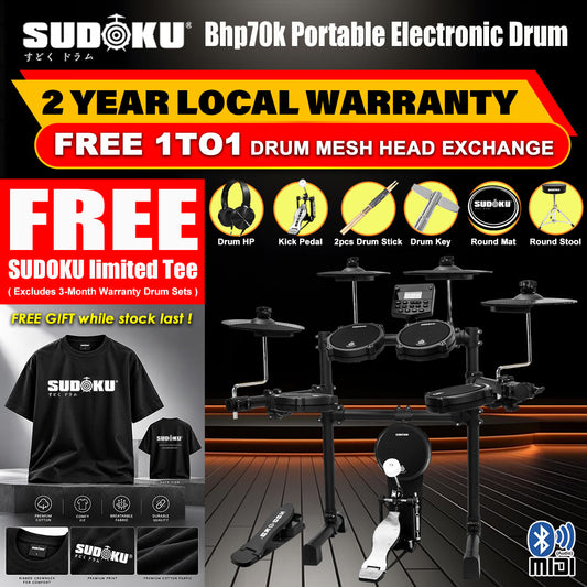 Sudoku BHP70 Electronic Drum (full mesh & Bluetooth)
