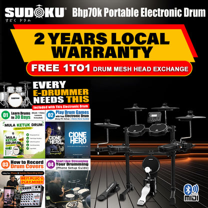 Sudoku BHP70 Electronic Drum (full mesh & Bluetooth)