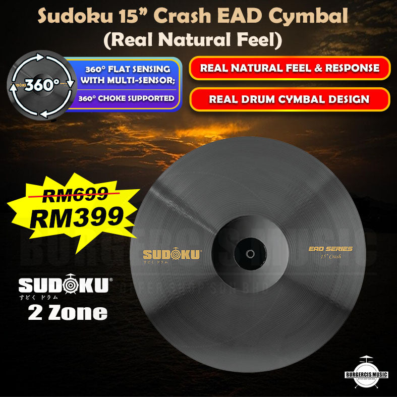 Sudoku EAD Electronic Drum Cymbal (360° Choke & Real Feel)