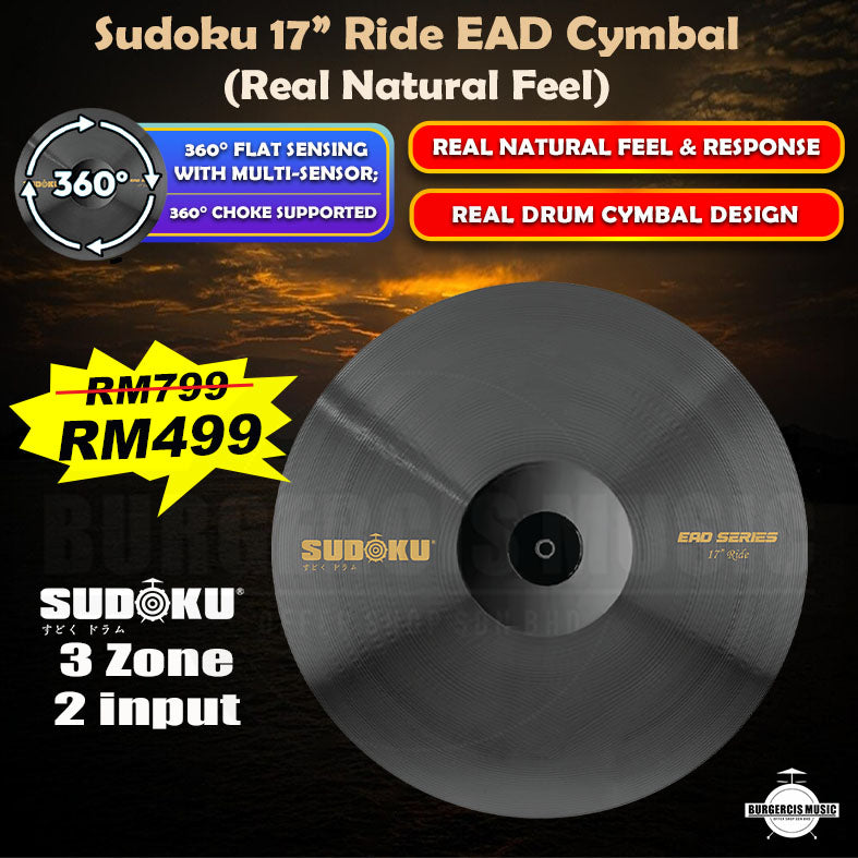 Sudoku EAD Electronic Drum Cymbal (360° Choke & Real Feel)