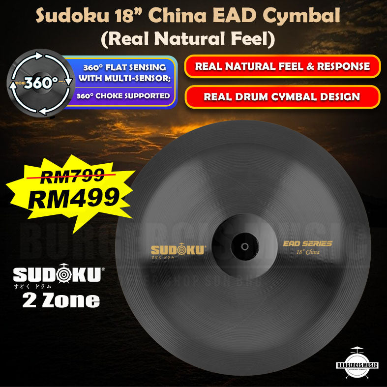 Sudoku EAD Electronic Drum Cymbal (360° Choke & Real Feel)