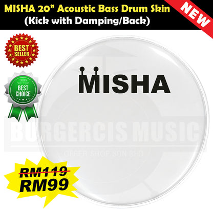 MISHA Acoustic Drum Skin Head (Remo factory)