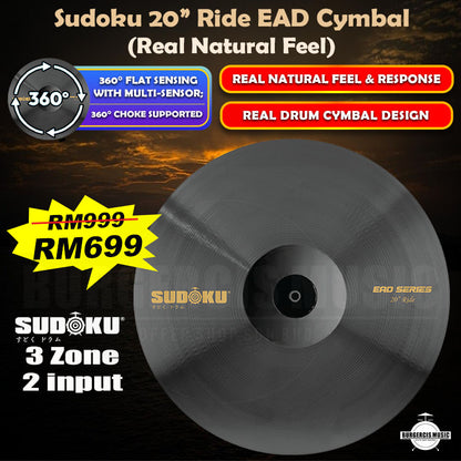 Sudoku EAD Electronic Drum Cymbal (360° Choke & Real Feel)