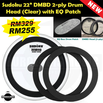 Sudoku 22" DMBD clear bass drum head skin drum head (Evans EMAD2 EMAD Quality)
