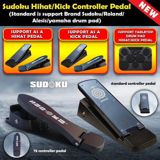 Sudoku hihat / kick pedal controller pedal bass drum tabletop drum pad (avatar/alesis/roland/sudoku)