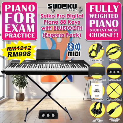 Sudoku Seiko Pro 88keys Digital Piano (fully weighted,hammer action,exam grade)