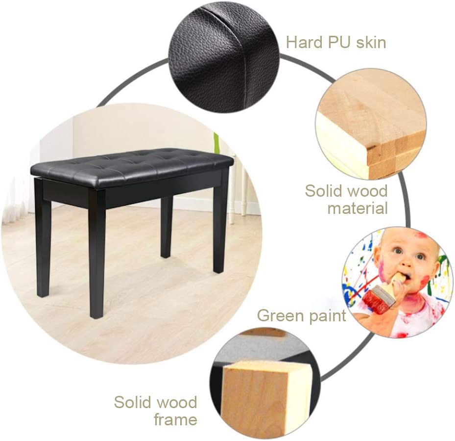 Sudoku Grand Classic Two Seater Piano bench / Keyboard Bench / Stool / Chair with Storage Compartment