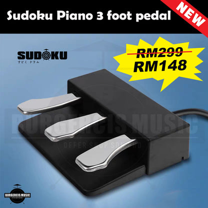 Sudoku Piano 3 foot pedals 3 Triple Foot (sustain pedal/damper pedal, sostenuto pedal, soft pedal)