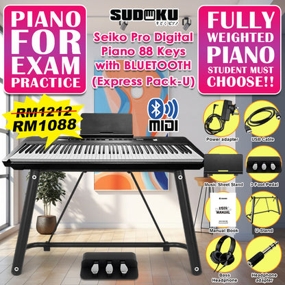 Sudoku Seiko Pro 88keys Digital Piano (fully weighted,hammer action,exam grade)