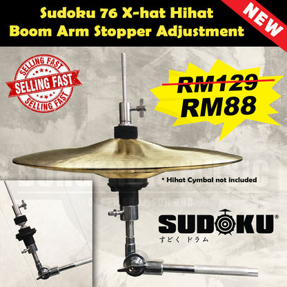 Sudoku cymbal x-hat auxiliary hihat arm with clamp stand (drum hardware)