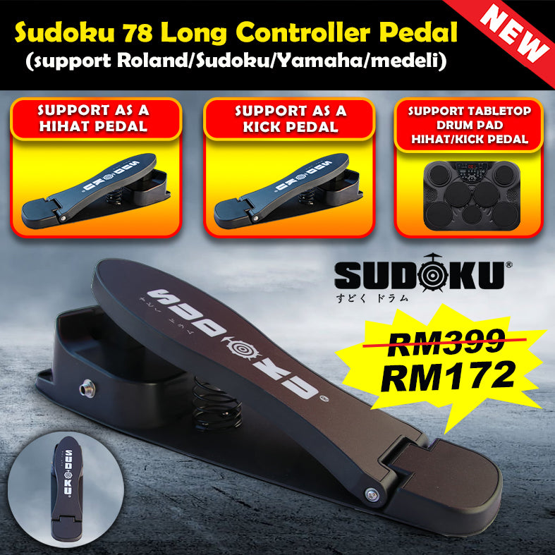 Sudoku hihat / kick pedal controller pedal bass drum tabletop drum pad (avatar/alesis/roland/sudoku)