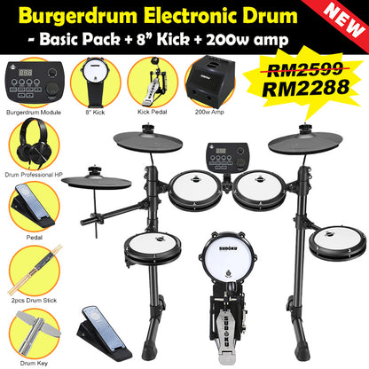 Burgerdrum Electronic Drum Digital Electric Drum set Drum Murah