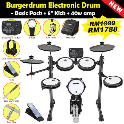 Burgerdrum Electronic Drum Digital Electric Drum set Drum Murah