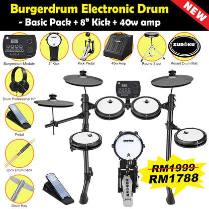 Burgerdrum Electronic Drum Digital Electric Drum set Drum Murah
