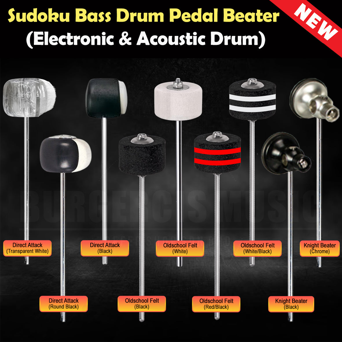 Sudoku Bass Drum Pedal Beater (electronic & acoustic drum)