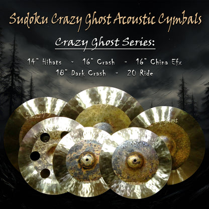 Sudoku Crazy Ghost Acoustic cymbal Set + 21" Thick Bag
