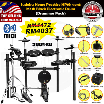 Sudoku Home Practice Gen3 Mesh Black Electronic drum