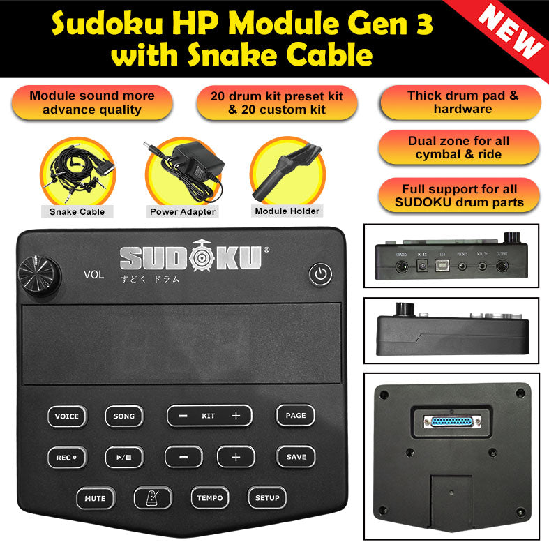 Sudoku BHP70 Electronic Drum (full mesh & Bluetooth)