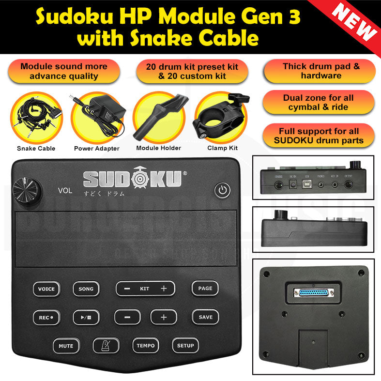 Sudoku A2E convert acoustic drum to electronic drum (A2E,AtoE,Drum trigger)