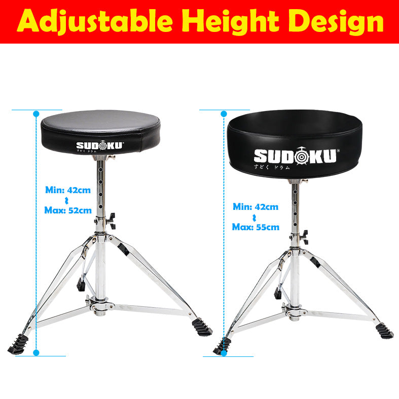 Sudoku Thick 8cm Round Throne Stool (Double Braced Heavy Duty)