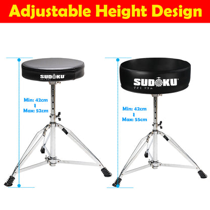 Sudoku Thick 8cm Round Throne Stool (Double Braced Heavy Duty)