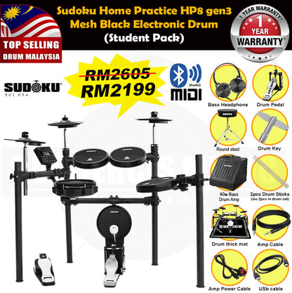 Sudoku Home Practice Gen3 Mesh Black Electronic drum