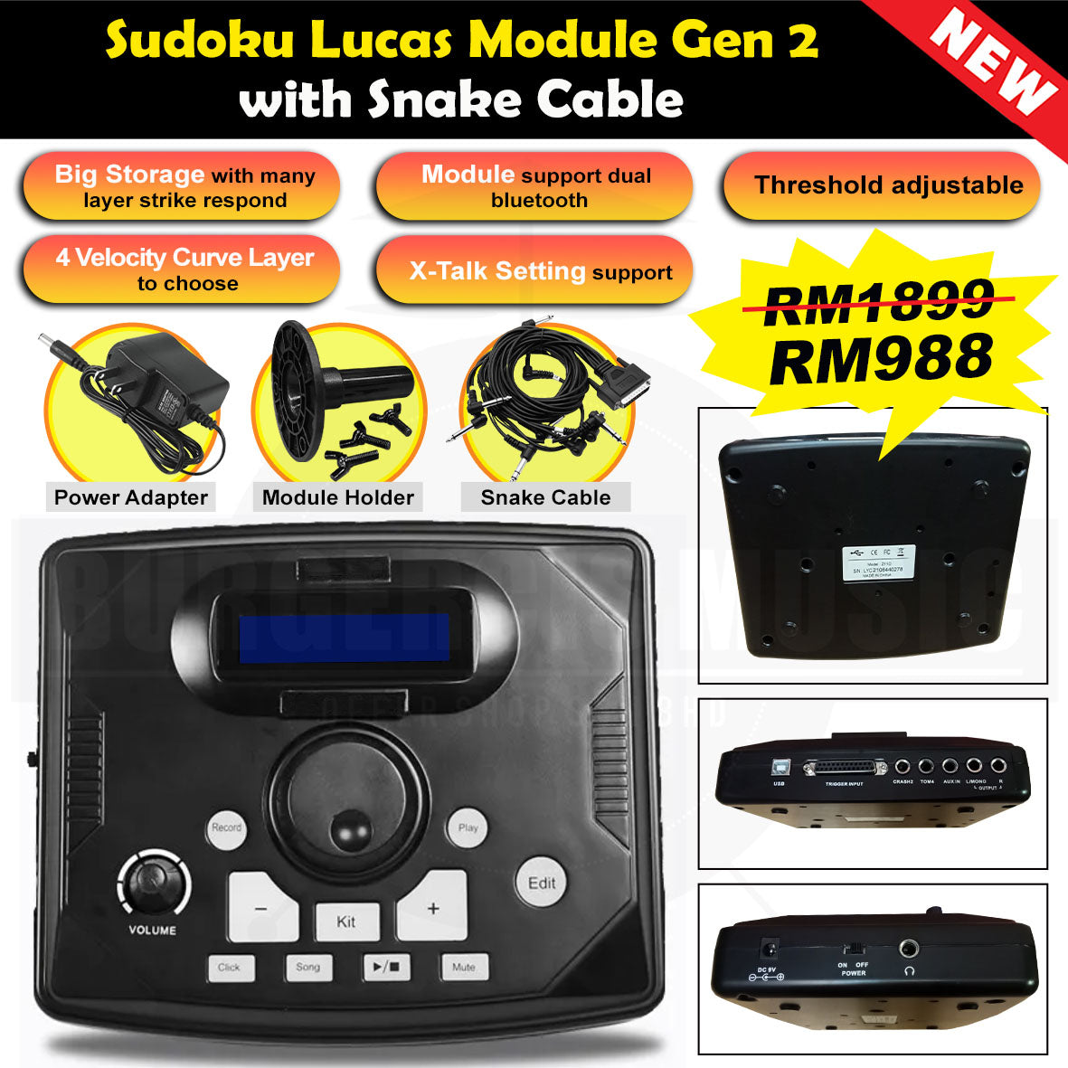 Sudoku Electronic Drum sound Module (Lucas/Lexus)