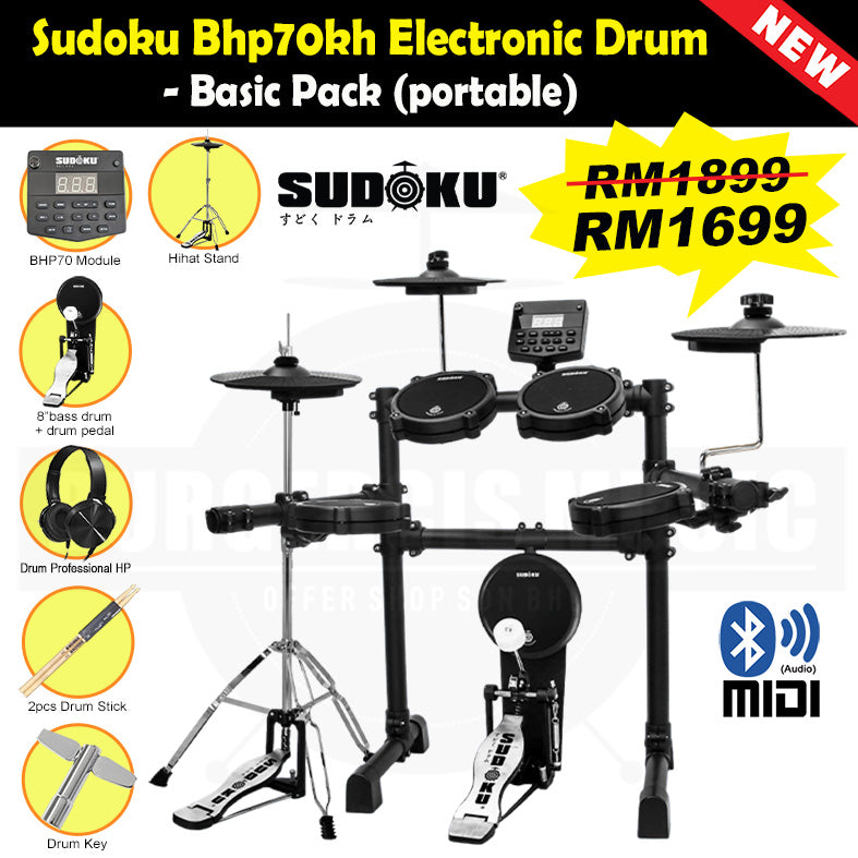 Sudoku Home Practice Gen3 Mesh Black Electronic drum