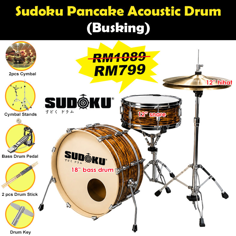 Sudoku Acoustic Drum Busking Pancake