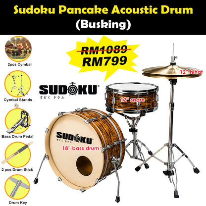 Sudoku Acoustic Drum Busking Pancake
