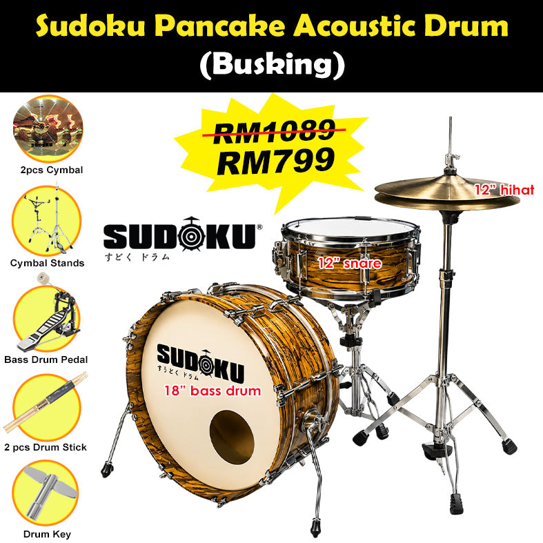 Sudoku Acoustic Drum Busking Pancake