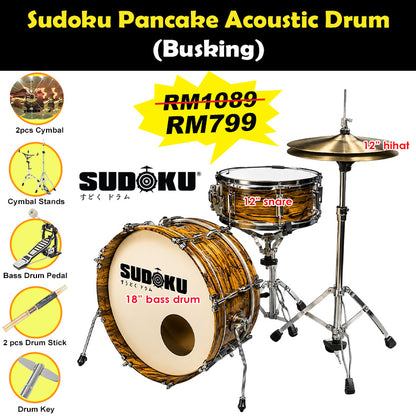 Sudoku Acoustic Drum Busking Pancake