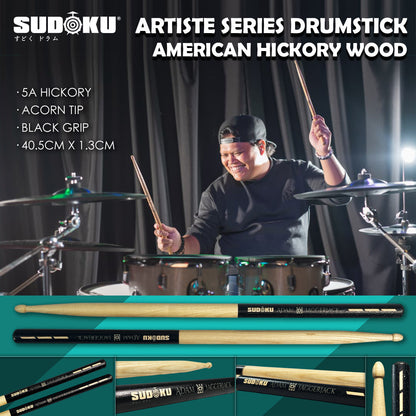 Sudoku Artiste series (adam jaggerjack 5A / safwan 5B) American Hickory Drumsticks