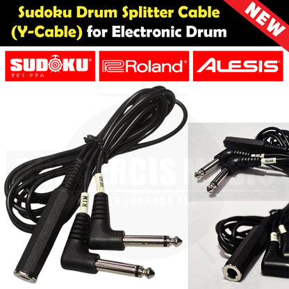Sudoku Drum Splitter cable Y-cable for electronic drum expand cymbal & tom (sudoku/Roland/Alesis)
