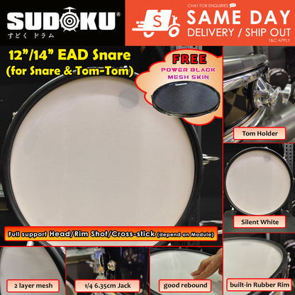 Sudoku 12" 14" EAD snare Electronic Digital Electric Drum Mesh snare or tom