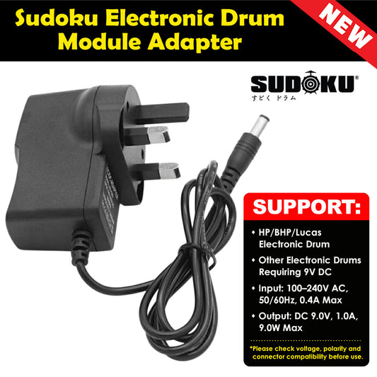 Sudoku HP / BHP / Lucas Electronic Drum Module Power Adapter 9V 1A
