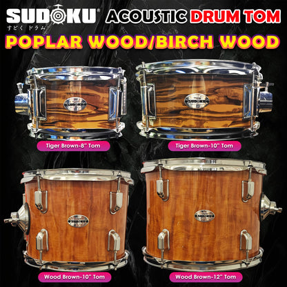 Sudoku Tom Drum 8" 10" 12" Acoustic Drum Tom convert electronic drum tom