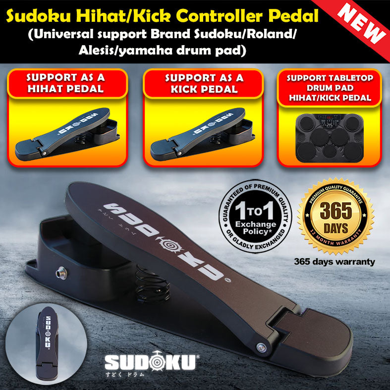 Sudoku 78 Hihat/Bass Drum Kick Controller Pedal