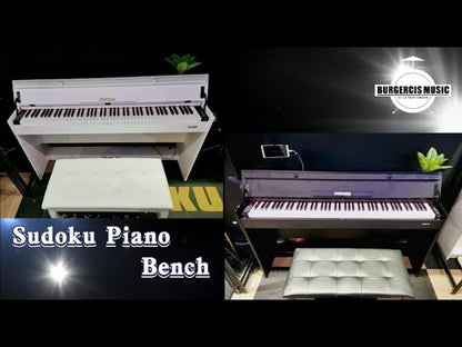 Sudoku Grand Classic Two Seater Piano bench / Keyboard Bench / Stool / Chair with Storage Compartment