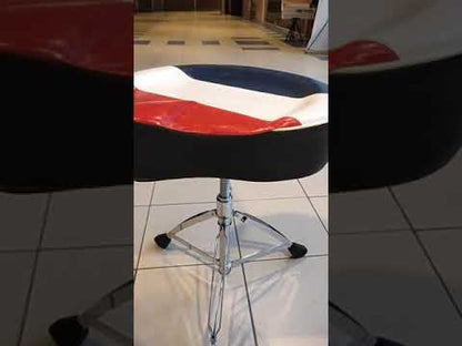 Sudoku Saddle Drum Stool Drum throne Drum Chair thick Cushion Heavy Duty double braced leg