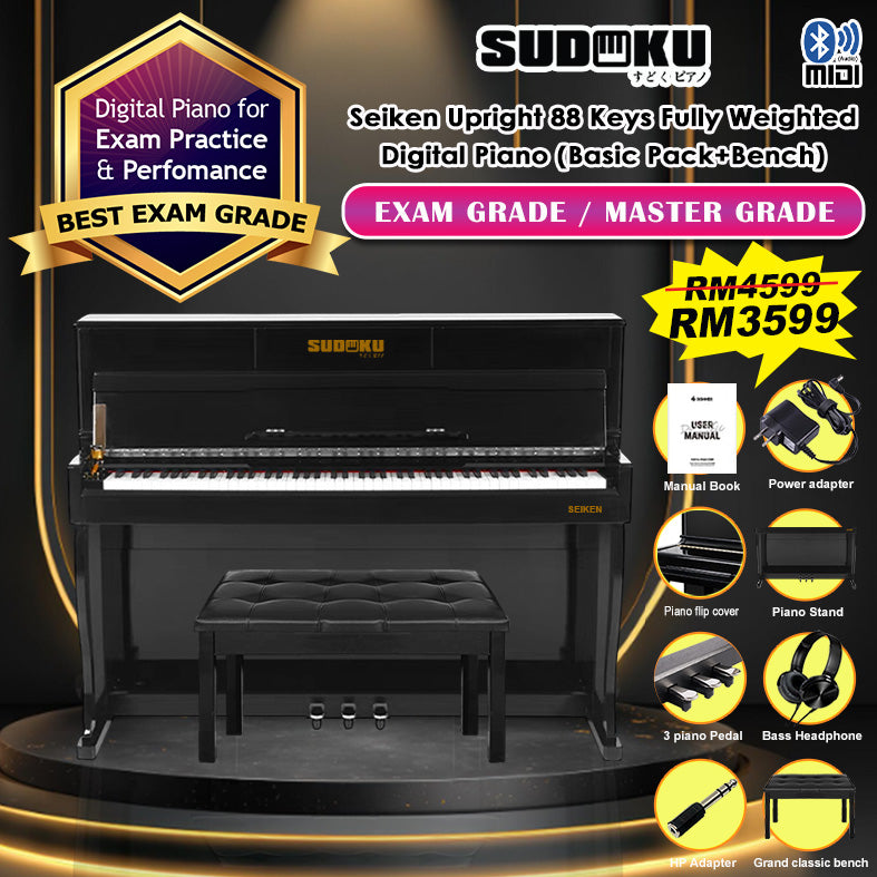 Sudoku Seiken Upright Piano Digital piano Exam Grade / Master Grade Hammer Action Fully Weighted Digital Piano 88 Keys