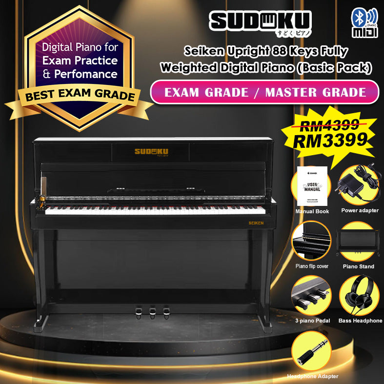 Sudoku Seiken Upright Piano Digital piano Exam Grade / Master Grade Hammer Action Fully Weighted Digital Piano 88 Keys