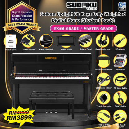 Sudoku Seiken Upright Piano Digital piano Exam Grade / Master Grade Hammer Action Fully Weighted Digital Piano 88 Keys
