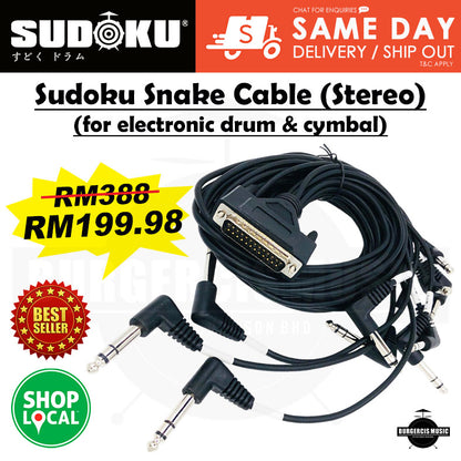 Sudoku Electronic Drum Snake Cable (TRS Stereo Jack for Drum Module)